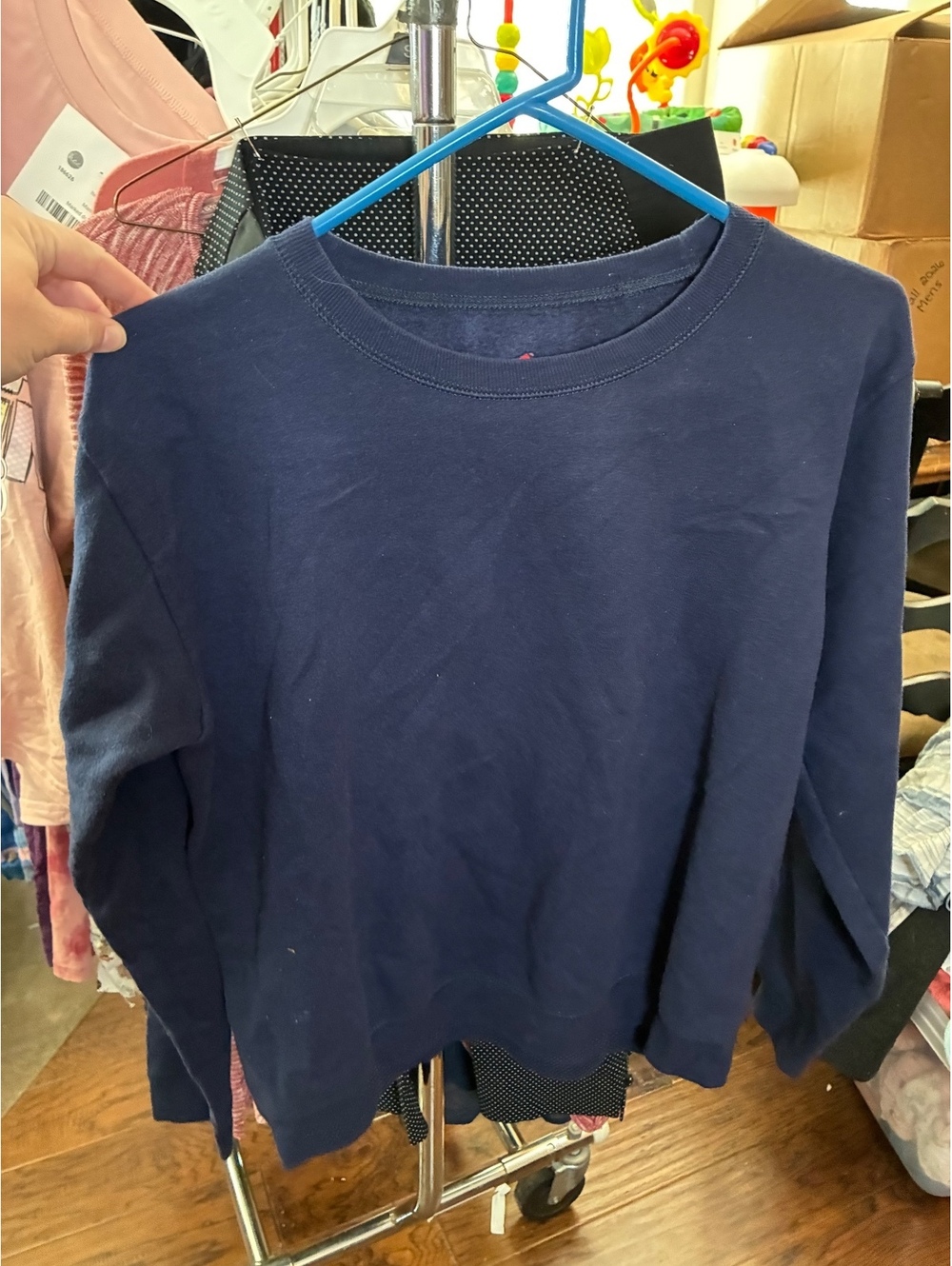 Hanes navy long sleeve sweatshirt size M